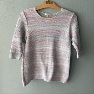 ♦️5/$15♦️ J. Jill | Pastel Knit Sweater 3/4 Sleeve Pullover